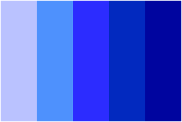 Blue is used extensively to portray calmness