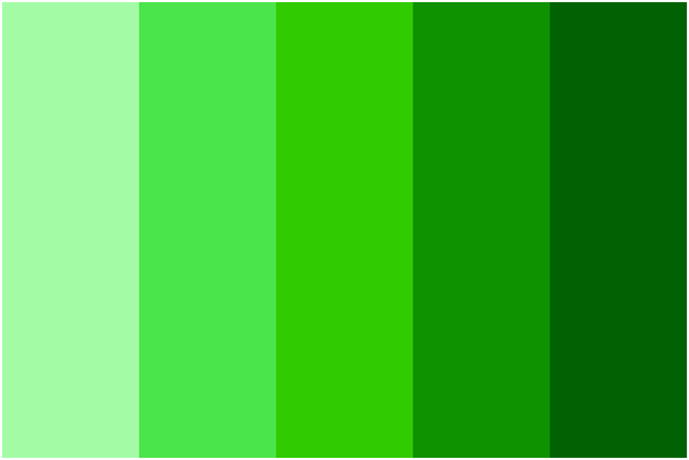 Green is associated with nature