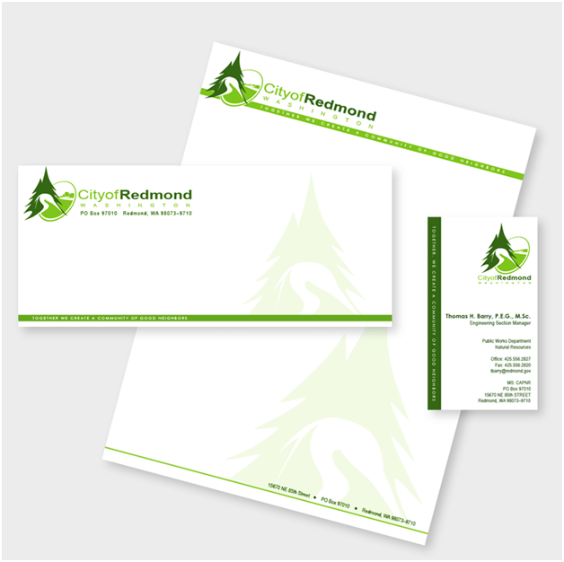 professional logo design on your envelopes and letterheads